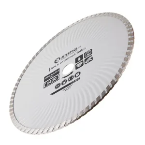 Диск відрізний алмазний Turbo, 230 мм, 16-18%, 6600 об/хв INTERTOOL (CT-2005) UA