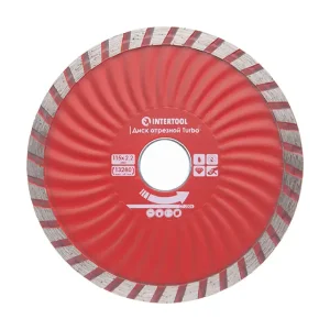 Диск відрізний алмазний Turbo, 115 мм, 22-24%, 13280 об/хв INTERTOOL (CT-2006) UA