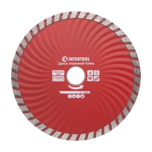 Диск відрізний алмазний Turbo, 150 мм, 22-24%, 10200 об/хв INTERTOOL (CT-2008) UA