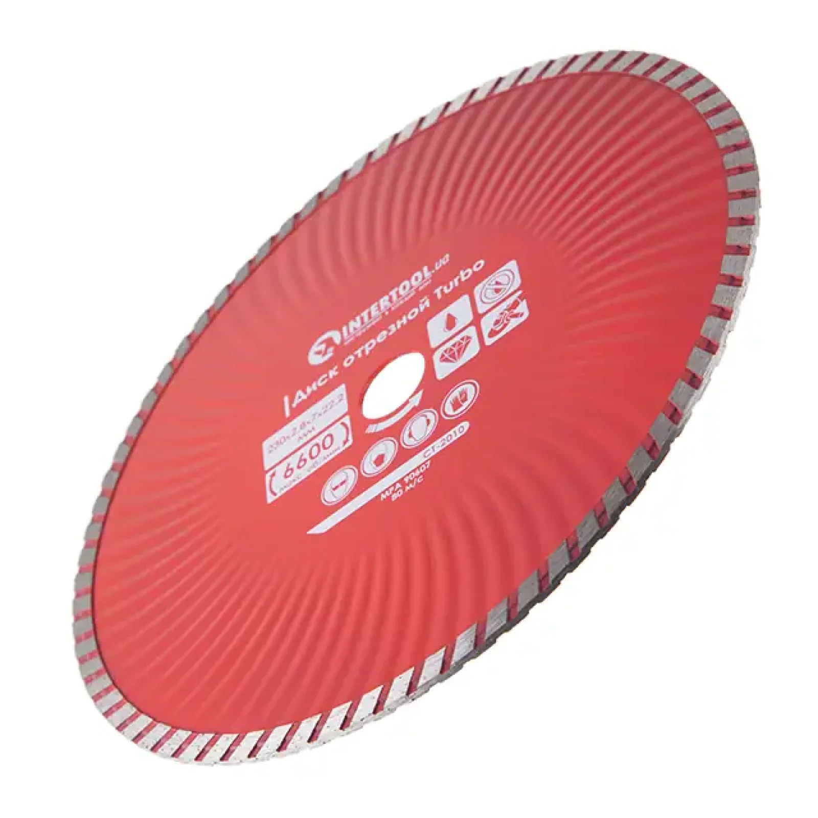 Диск відрізний алмазний Turbo, 230 мм, 22-24%, 6600 об/хв INTERTOOL (CT-2010) UA