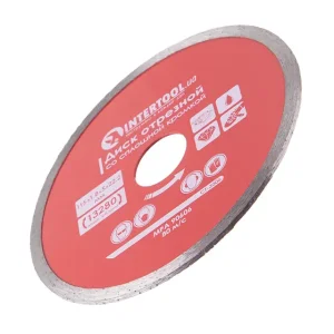 Диск відрізний алмазний, з суцільною кромкою, 115 мм, 22-24%, 13280 об/хв INTERTOOL (CT-3006) UA