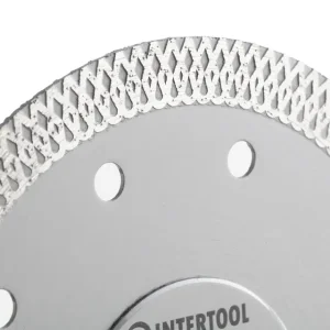 Диск відрізний алмазний, з суцільною кромкою, по керамограніту, 125 мм, 36%, 12200 об/хв INTERTOOL (CT-3102) UA
