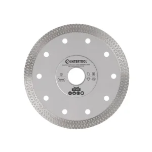 Диск відрізний алмазний, з суцільною кромкою, по керамограніту, 125 мм, 36%, 12200 об/хв INTERTOOL (CT-3102) UA