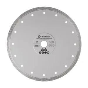 Диск відрізний алмазний, з суцільною кромкою, по керамограніту, 230 мм, 36%, 6600 об/хв INTERTOOL (CT-3105) UA