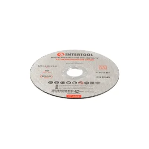 Диск відрізний по металу, 125×2,0×22,2 мм, 12200 об/хв INTERTOOL (CT-4009) UA
