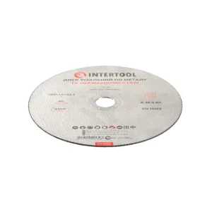 Диск відрізний по металу, 180×1,6×22,2 мм, 8500 об/хв INTERTOOL (CT-4013) UA