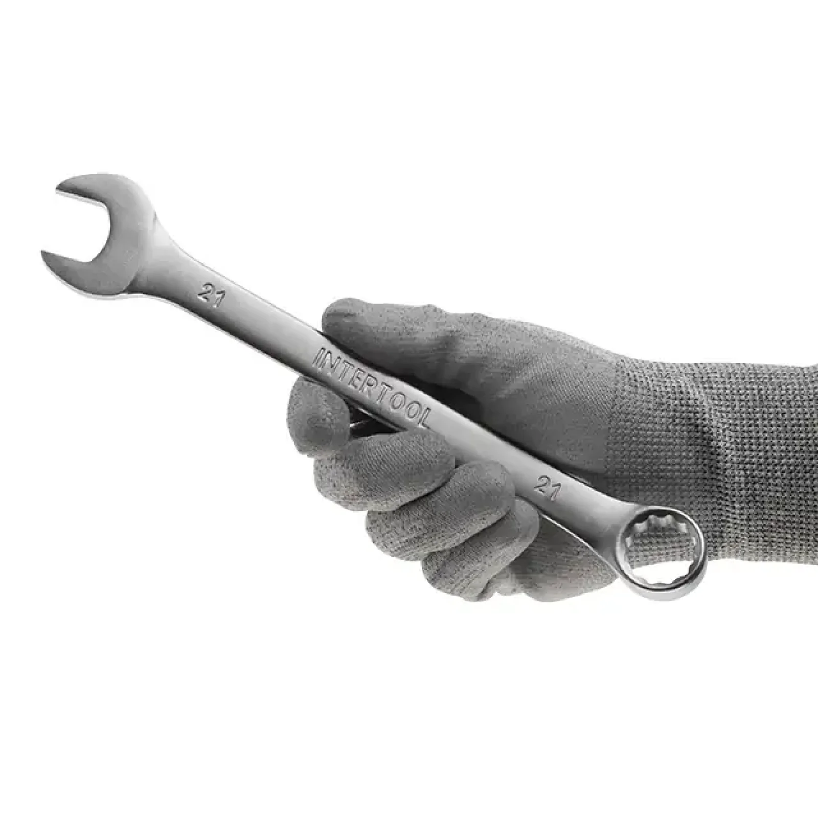 Ключ комбінований 21мм Cr-V INTERTOOL (HT-1221) UA