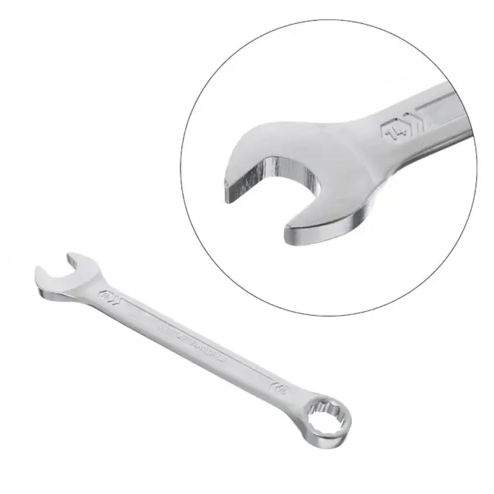 Ключ комбінований, 14 мм, Cr-V, покриття: сатин-хром, DIN3113, STORM INTERTOOL (XT-1014) UA