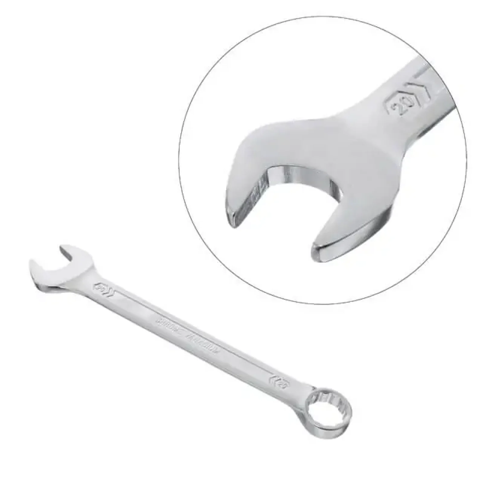 Ключ комбінований, 20 мм, Cr-V, покриття: сатин-хром, DIN3113, STORM INTERTOOL (XT-1020) UA