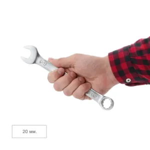 Ключ комбінований, 20 мм, Cr-V, покриття: сатин-хром, DIN3113, STORM INTERTOOL (XT-1020) UA