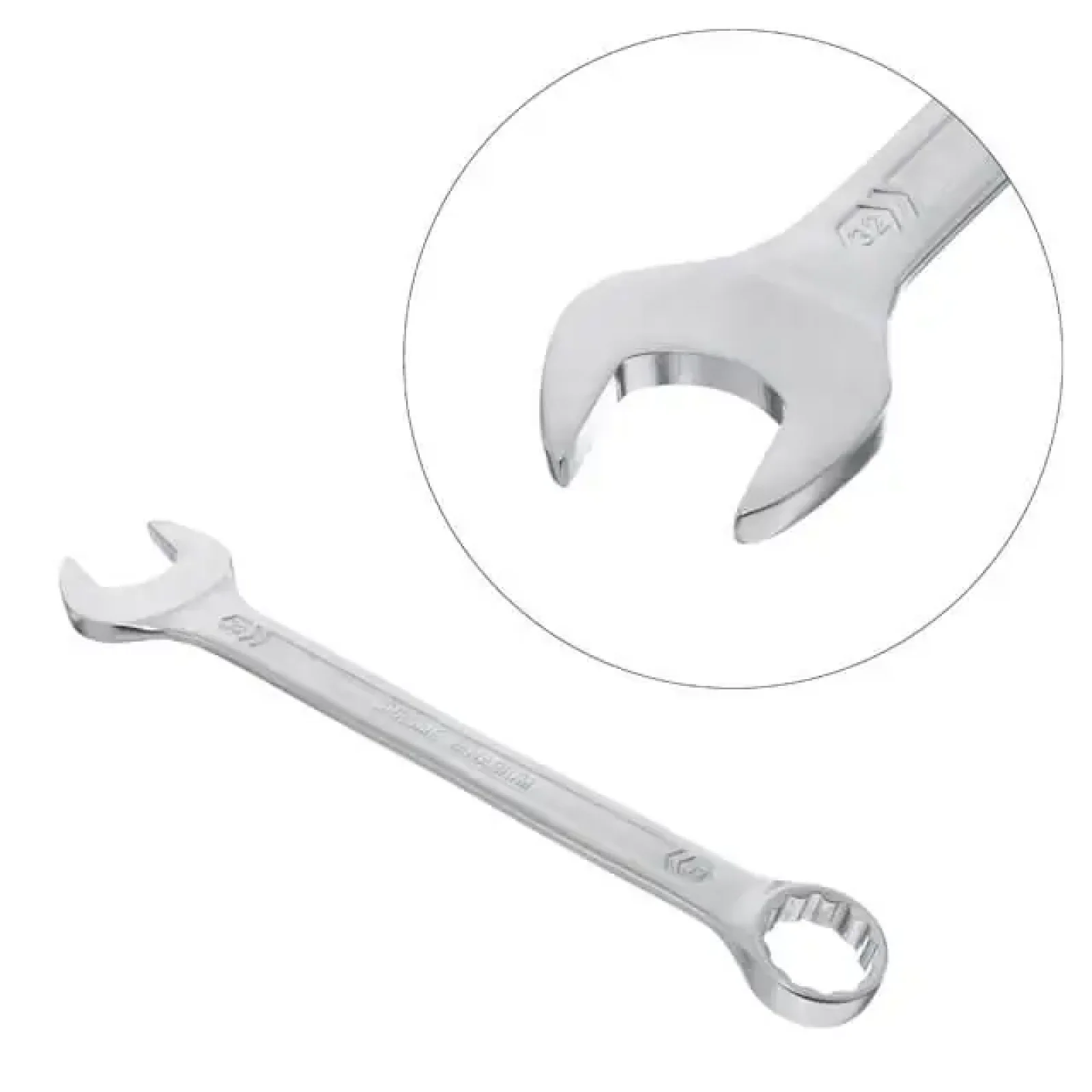 Ключ комбінований, 32 мм, Cr-V, покриття: сатин-хром, DIN3113, STORM INTERTOOL (XT-1032) UA