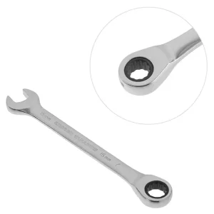 Ключ комбінований, з тріскачкою, 15 мм, Cr-V, професійний, DIN3113 INTERTOOL (XT-1355) UA