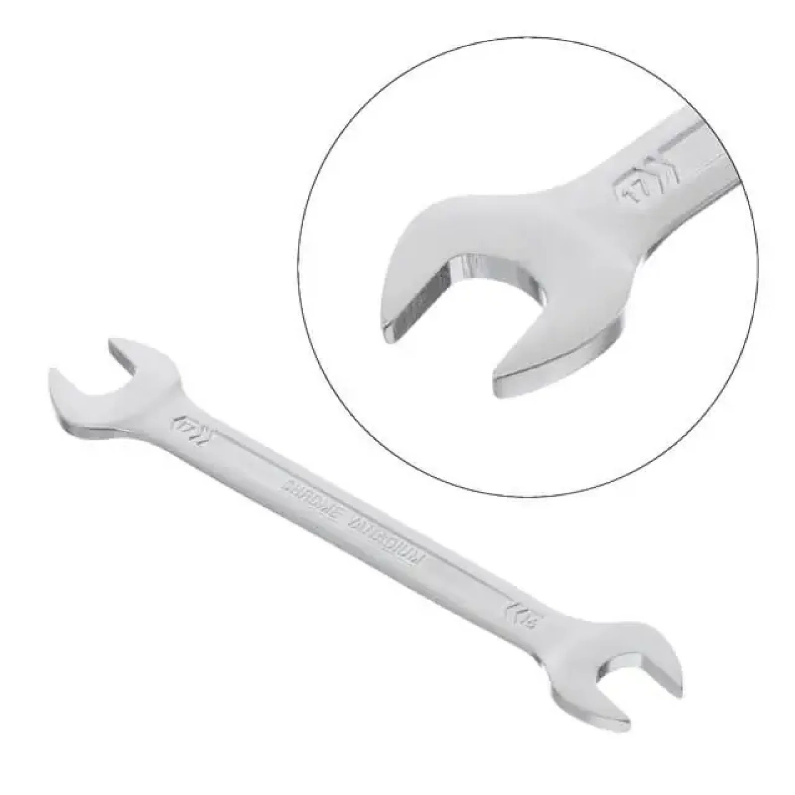 Ключ ріжковий, 16-17 мм, Cr-V, покриття: сатин-хром, DIN3110, STORM INTERTOOL (XT-1116) UA