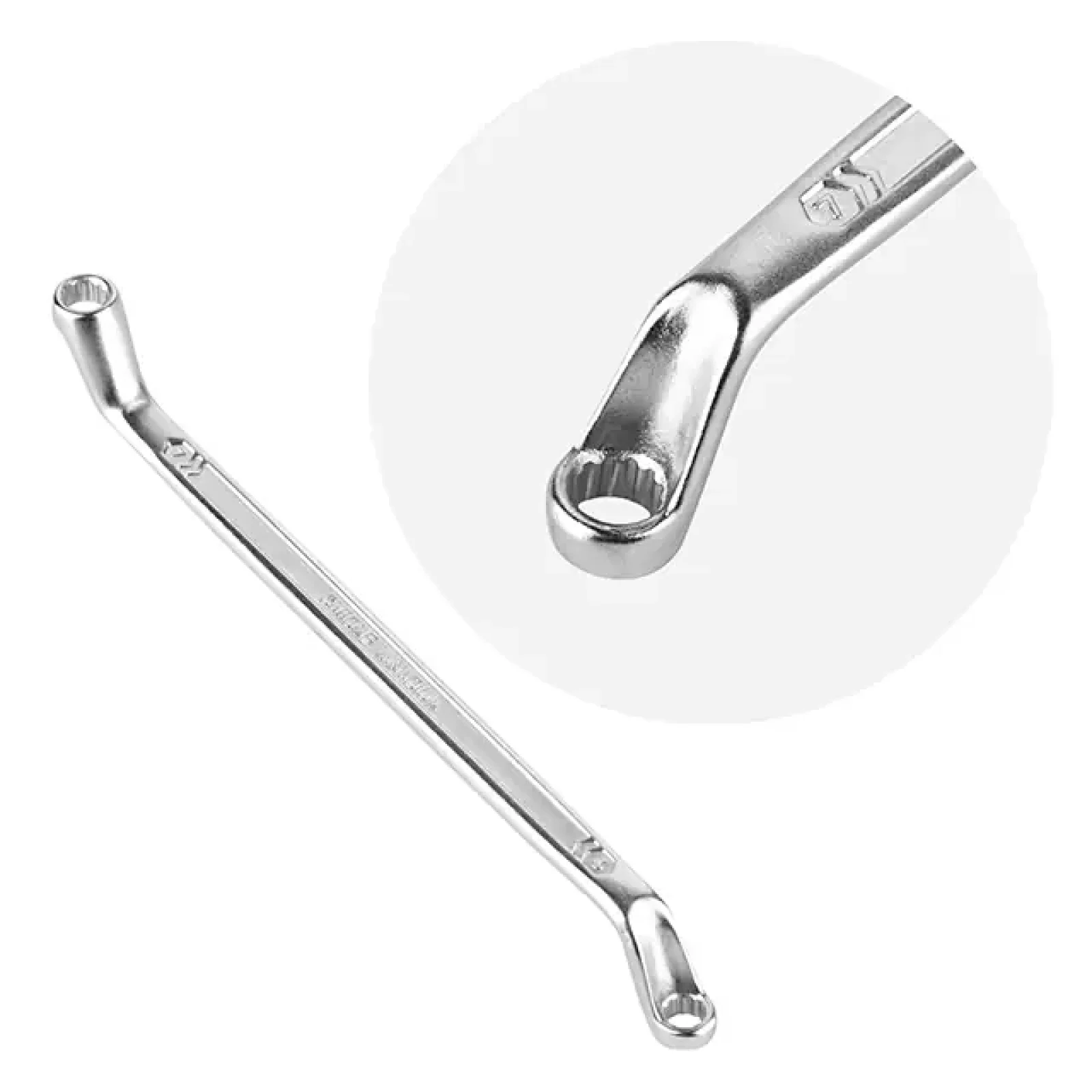 Ключ накидний, 6-7 мм, Cr-V, покриття: сатин-хром, DIN838, STORM INTERTOOL (XT-1206) UA