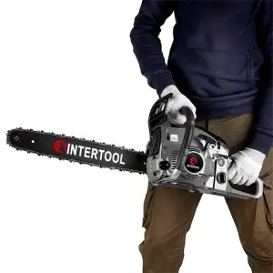 Бензопила ланцюгова, 2,4 кВт (3,3 к/с), 52 см³, шина 45 см, 3200 об/хв INTERTOOL (DT-2208) UA
