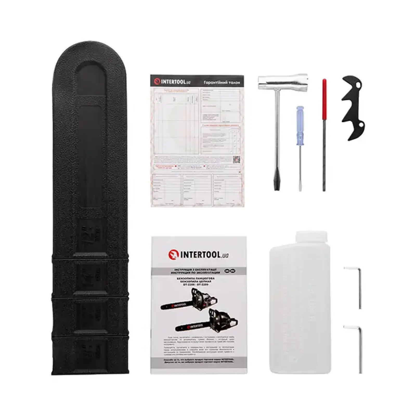 Бензопила ланцюгова, 2,4 кВт (3,3 к/с), 52 см³, шина 45 см, 3200 об/хв INTERTOOL (DT-2208) UA