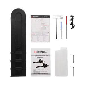 Бензопила ланцюгова, 2,4 кВт (3,3 к/с), 52 см³, шина 45 см, 3200 об/хв INTERTOOL (DT-2208) UA
