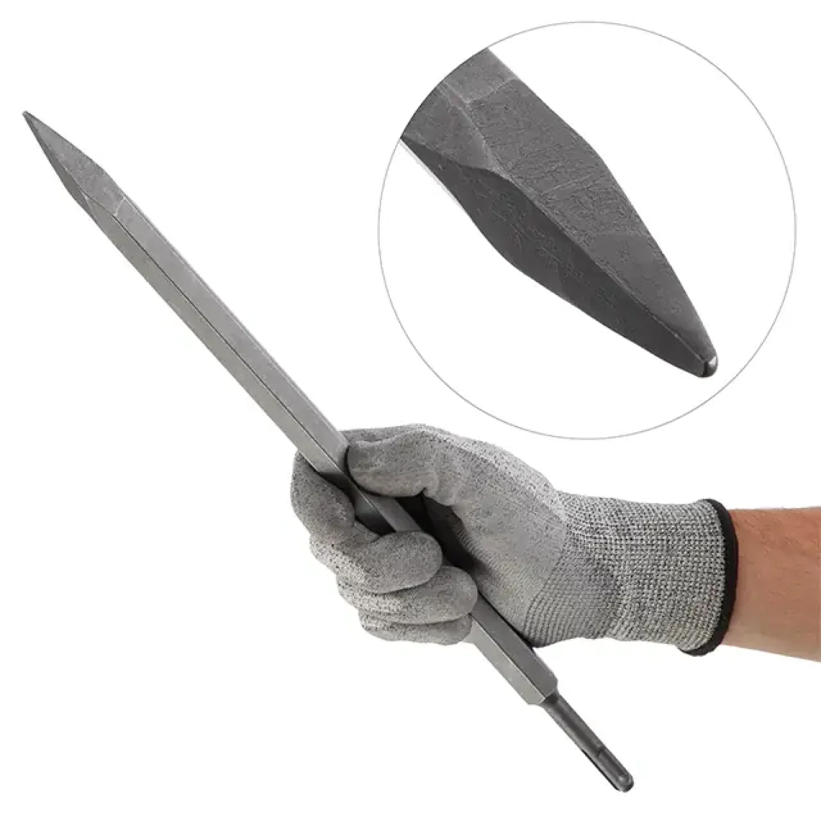 Зубило пікоподібне, SDS-Plus, 400×17 мм INTERTOOL (SD-0442) UA