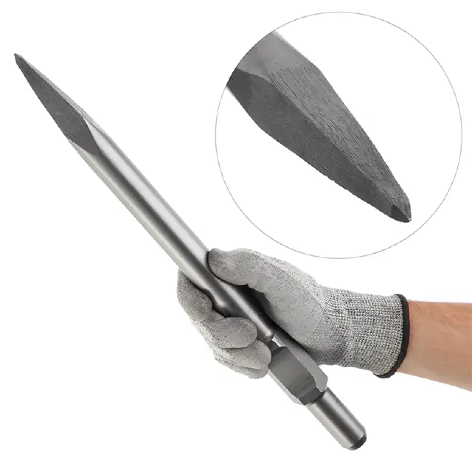 Зубило пікоподібне, HEX, 410×30 мм INTERTOOL (SD-0461) UA