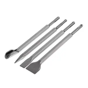 Набір зубил для перфоратора 4 шт., SDS-Plus INTERTOOL (SD-0410) UA