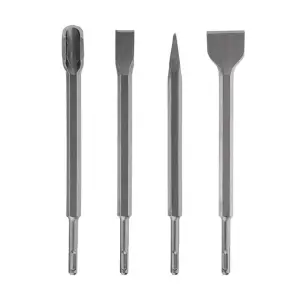 Набір зубил для перфоратора 4 шт., SDS-Plus INTERTOOL (SD-0410) UA