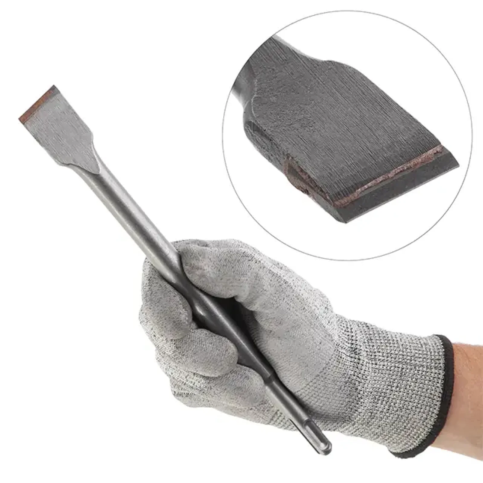 Зубило плоске, SDS-Plus, 25 мм, 250×14 мм, з побідитовою напайкою INTERTOOL (SD-0450) UA