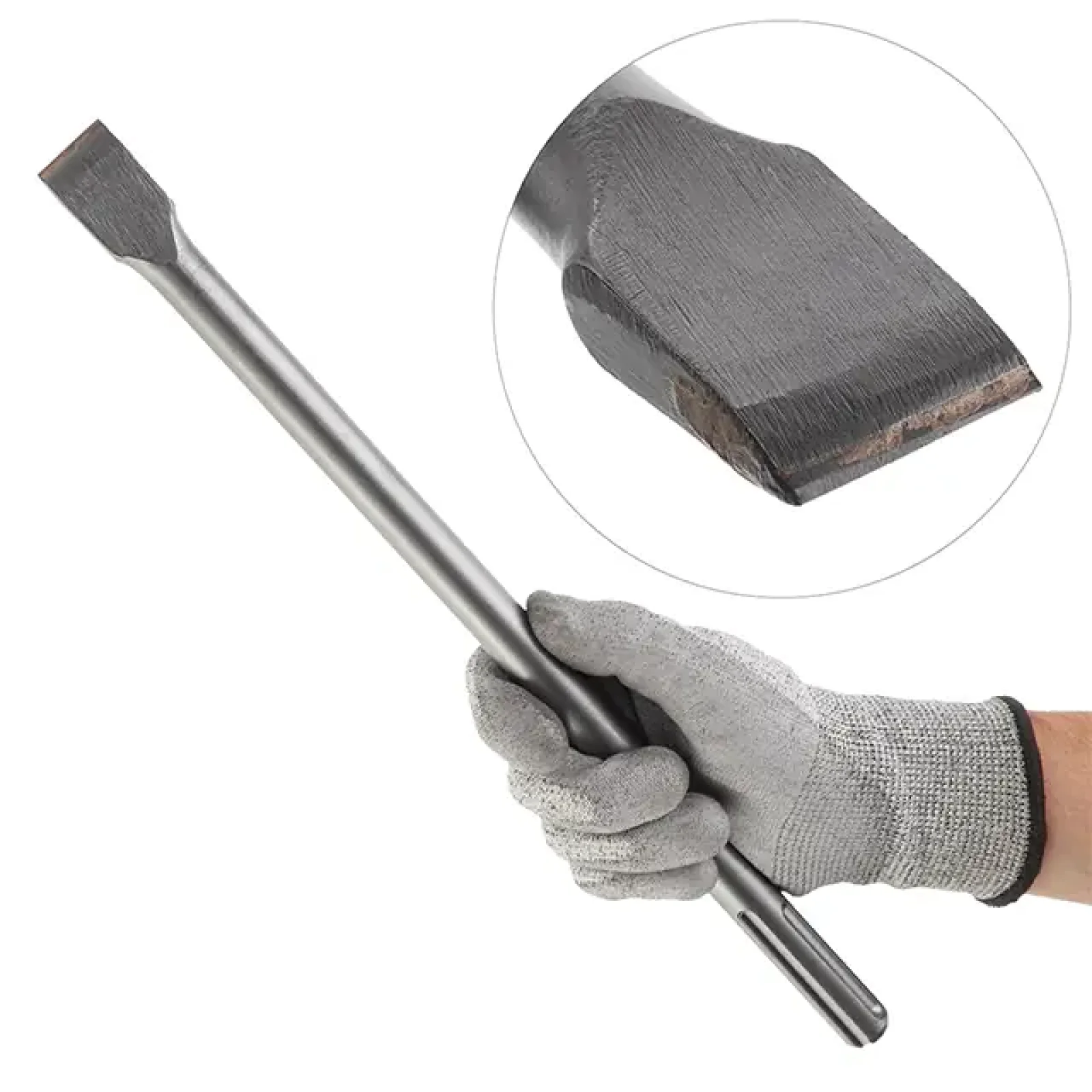 Зубило плоске, SDS-Max, 25 мм, 400×18 мм, з побідитовою напайкою INTERTOOL (SD-0455) UA