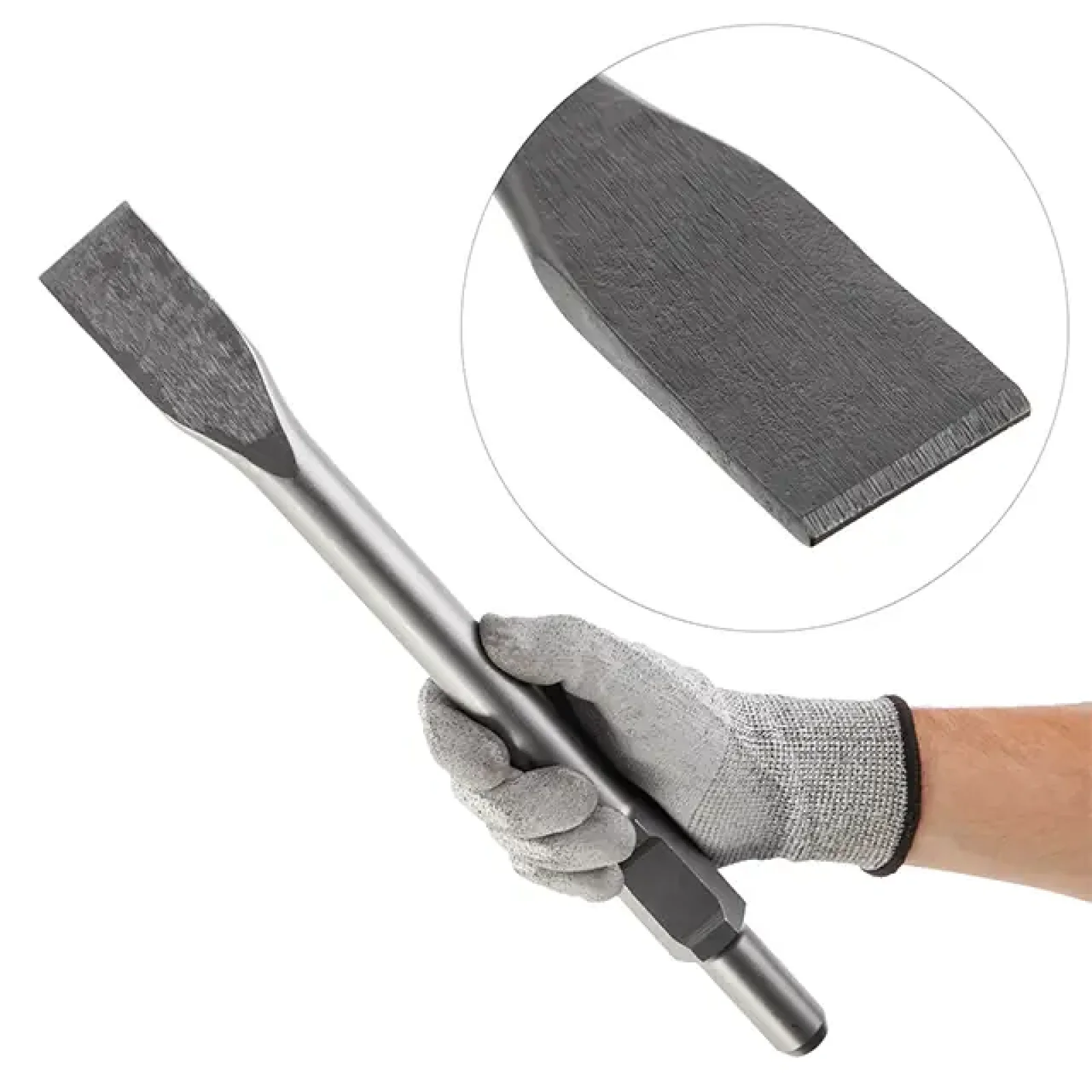 Зубило плоске, HEX, 39 мм, 410×30 мм INTERTOOL (SD-0462) UA