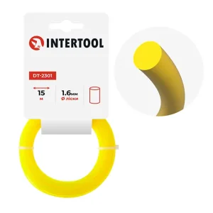 Лiска для тримера "коло", 1.6 мм x 15 м INTERTOOL (DT-2301) UA