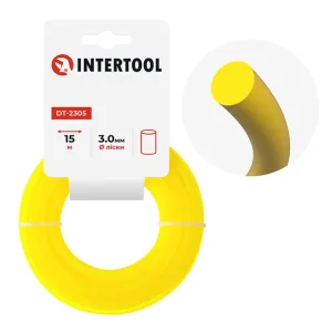 Лiска для тримера "коло", 3.0 мм x 15 м INTERTOOL (DT-2305) UA