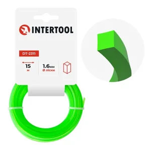 Лiска для тримера "квадрат", 1.6 мм x 15 м INTERTOOL (DT-2311) UA