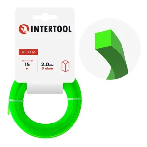 Лiска для тримера "квадрат", 2.0 мм x 15 м INTERTOOL (DT-2312) UA