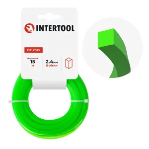 Лiска для тримера "квадрат", 2.4 мм x 15 м INTERTOOL (DT-2313) UA