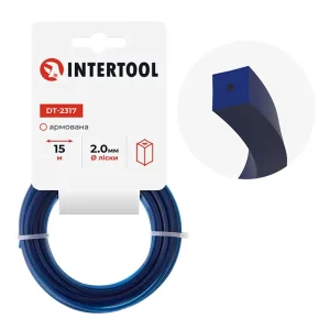 Лiска для тримера "квадрат" армована, 2.0 мм x 15 м INTERTOOL (DT-2317) UA