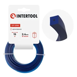 Лiска для тримера "квадрат" армована, 2.4 мм x 15 м INTERTOOL (DT-2318) UA