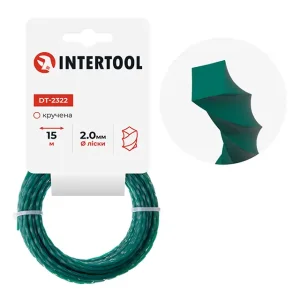 Лiска для тримера "квадрат" кручена, 2.0 мм x 15 м INTERTOOL (DT-2322) UA