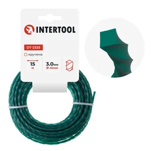 Лiска для тримера "квадрат" кручена, 3.0 мм x 15 м INTERTOOL (DT-2325) UA