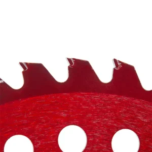 Ніж для мотокоси/тримера з твердосплавними напайками ø255x25.4x1.35 мм 40T, HRC 82-86, 4 підрізні лопаті, анодоване покриття INTERTOOL (DT-2355) UA