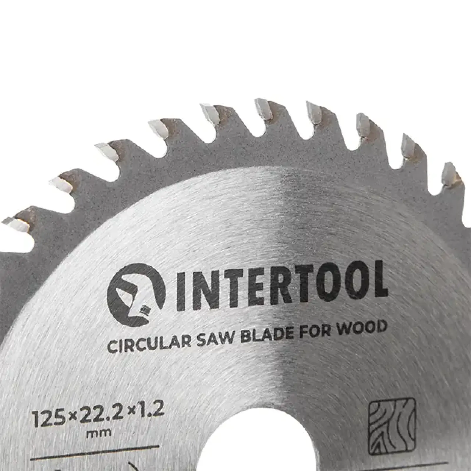 Диск по деревині, з твердосплавними напайками, 125×22,2×1,2 мм, 40 зубів, 12000 об/хв INTERTOOL (CT-3011) UA