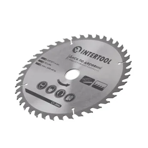 Диск по деревині, з твердосплавними напайками, 230×30×1,6 мм, 40 зубів, 6000 об/хв INTERTOOL (CT-3046) UA