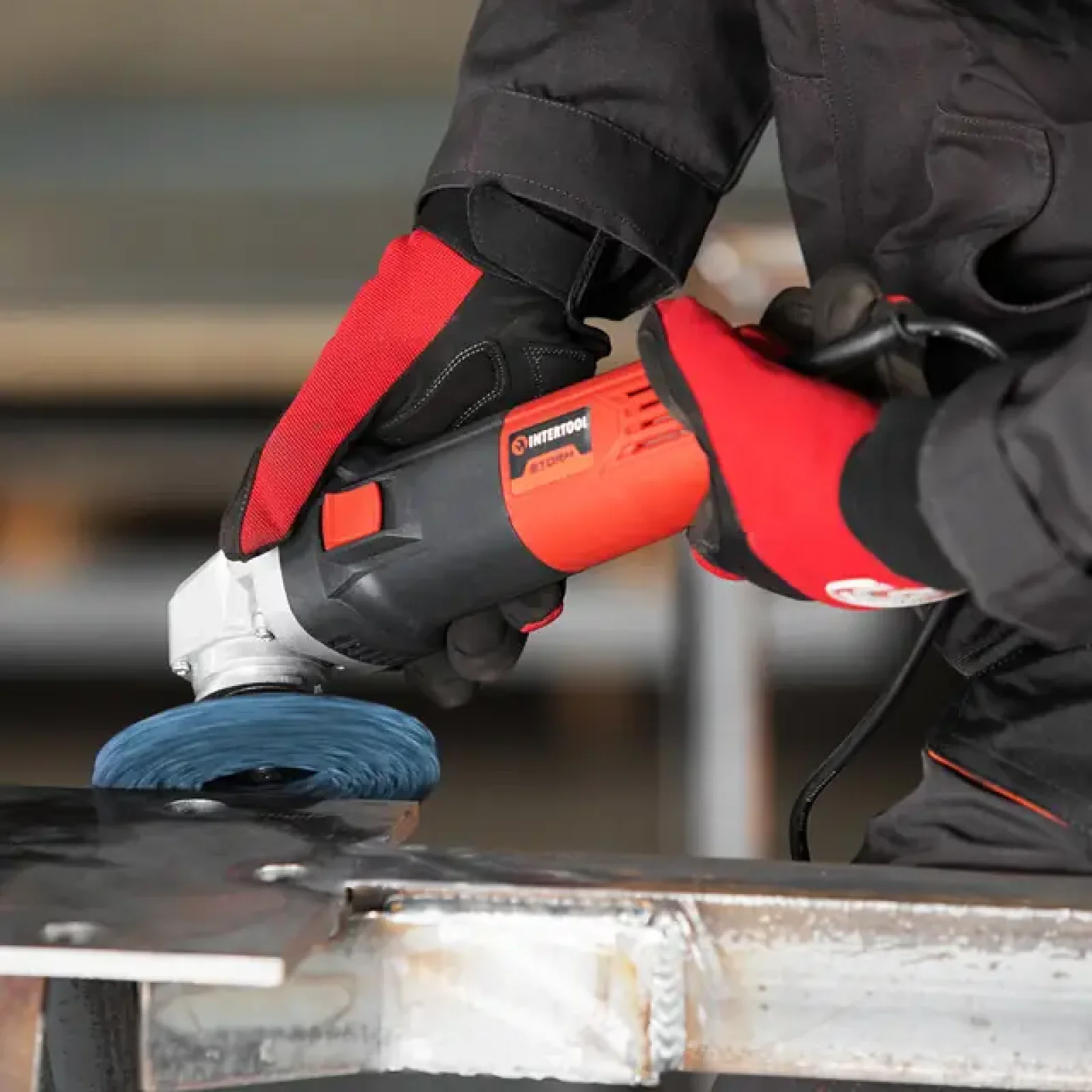 Диск зачисний із спіненого абразиву, блакитний, 125×22,2×13 мм, P46, T27, 7600 об/хв INTERTOOL (BT-0604) UA