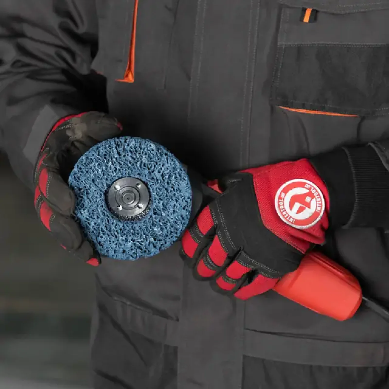 Диск зачисний із спіненого абразиву, блакитний, 125×22,2×13 мм, P46, T27, 7600 об/хв INTERTOOL (BT-0604) UA