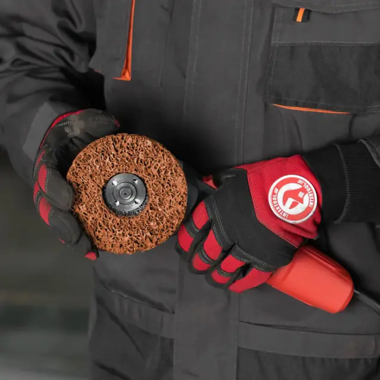 Диск зачисний із спіненого абразиву, оранжевий, 125×22,2×13 мм, P46, T27, 7600 об/хв INTERTOOL (BT-0605) UA