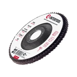 Диск шліфувальний пелюстковий, 115×22 мм, зерно K36, 13300 об/хв INTERTOOL (BT-0103) UA