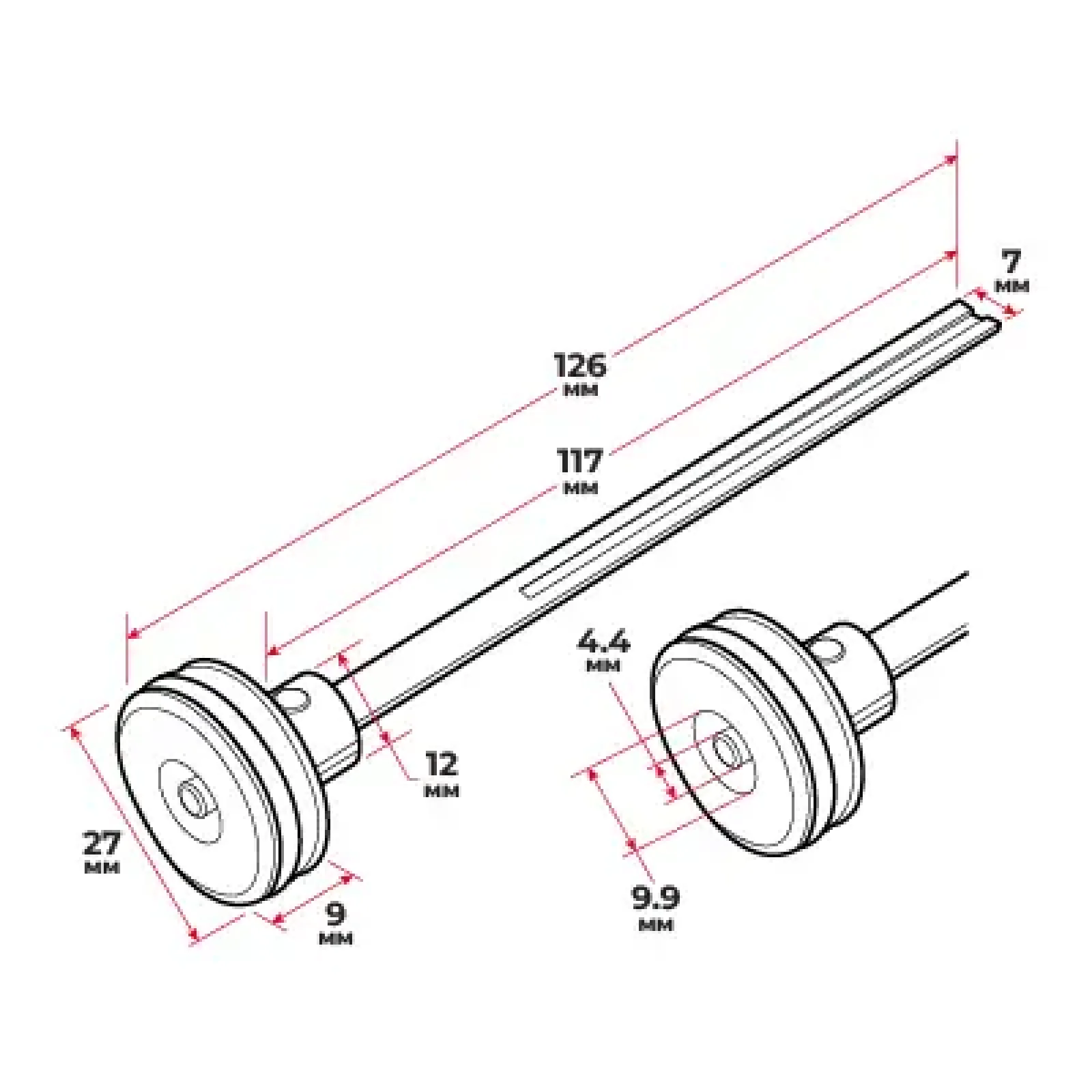 Бойок до пневмостеплеру РТ-1612 (REV.1) під скобу/цвяхи, 16-40*5.8*1.25 мм / 15-50*1.25*1 мм (до 2025р) INTERTOOL (PT-8112.REV1) UA