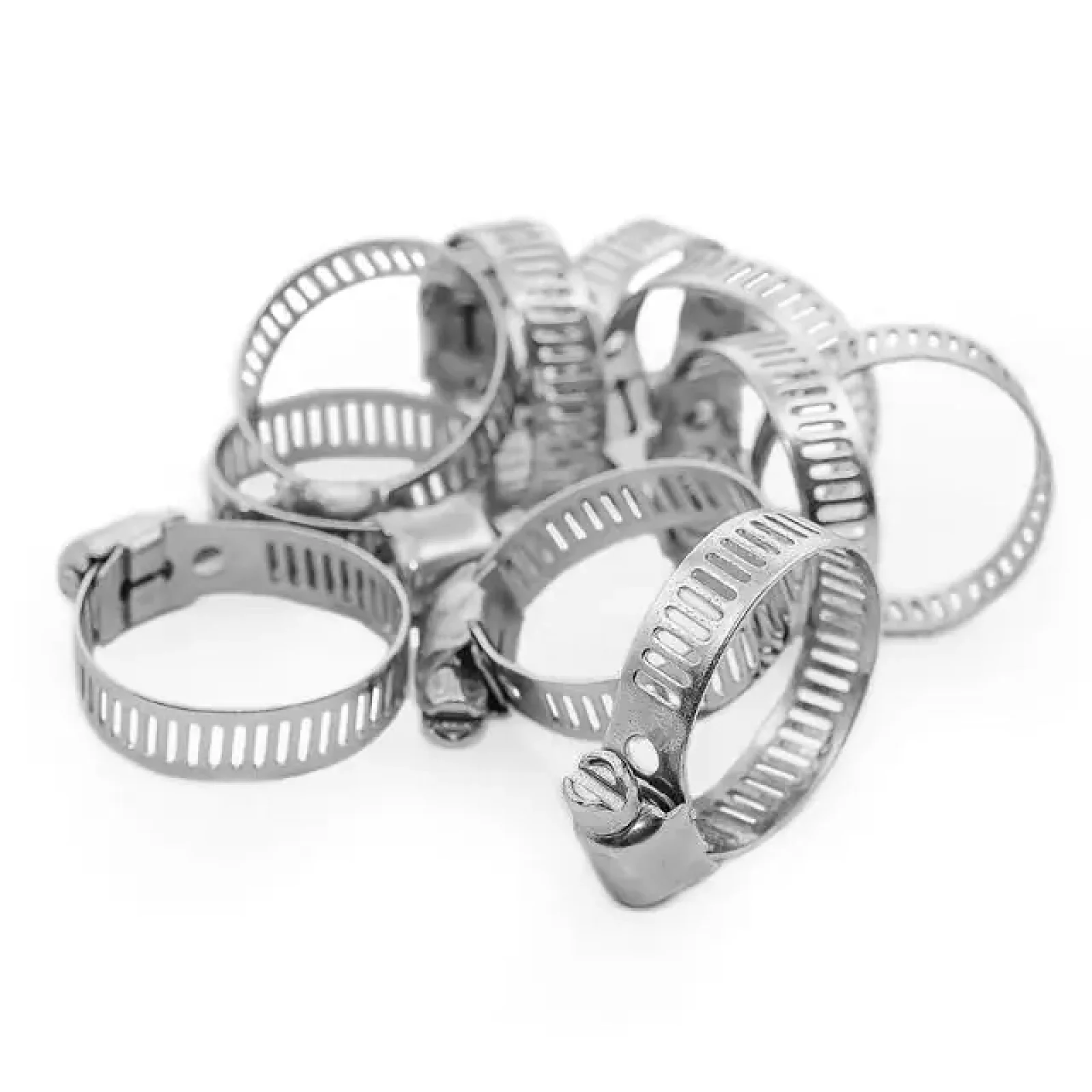 Хомут сталевий оцинкований, 8 мм, Ø - 14-27 мм INTERTOOL (TC-0014) UA