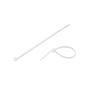 Хомут пластиковий, 2,5×100 мм, 100 шт/упак, білий INTERTOOL (TC-2510) UA