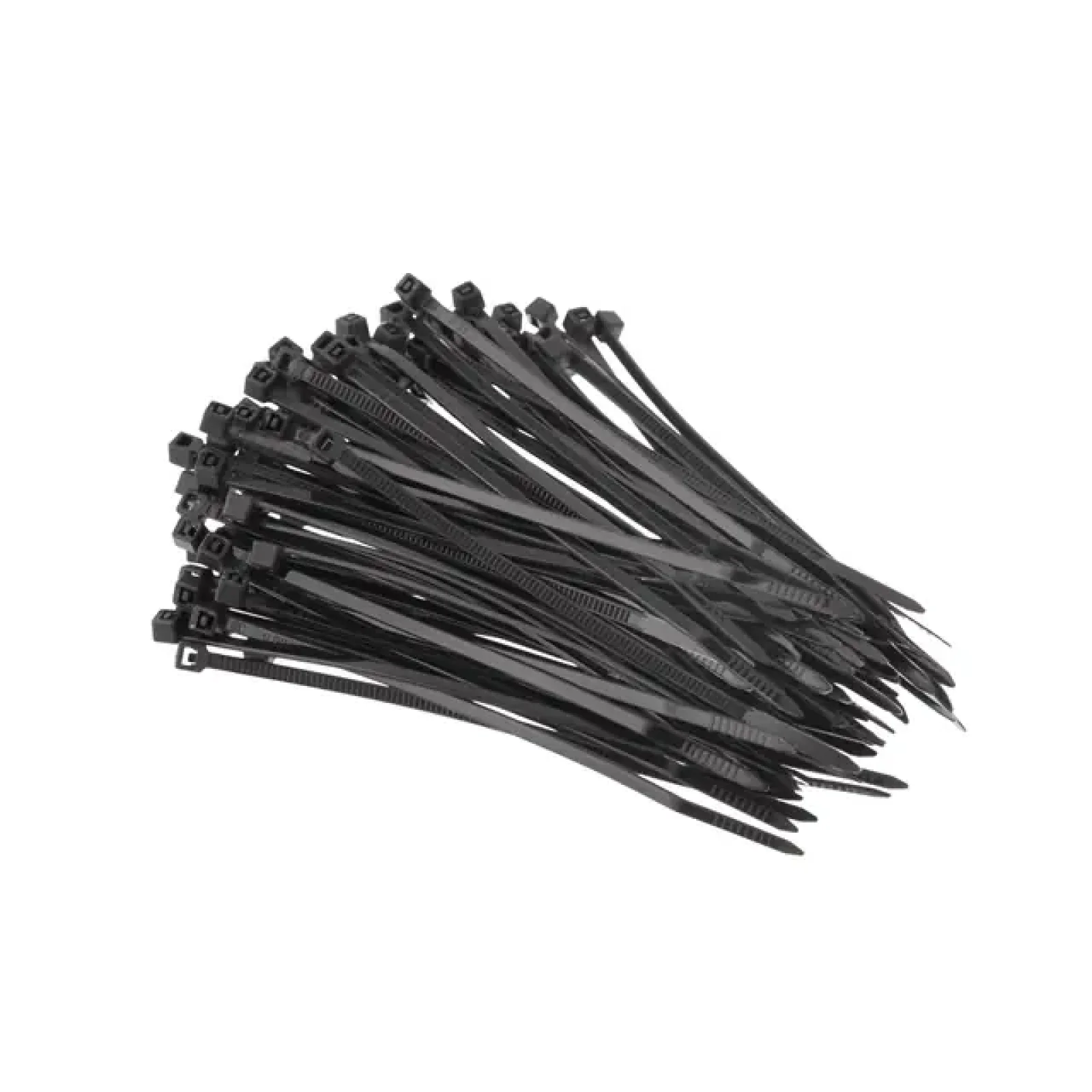 Хомут пластиковий, 2,5×100 мм, 100 шт/упак, чорний INTERTOOL (TC-2511) UA