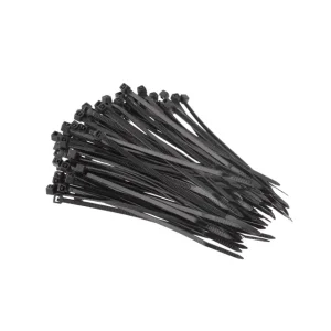 Хомут пластиковий, 2,5×100 мм, 100 шт/упак, чорний INTERTOOL (TC-2511) UA