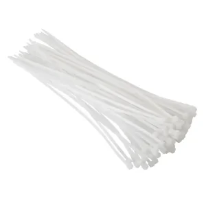 Хомут пластиковий, 3,6×250 мм, 100 шт/упак, білий INTERTOOL (TC-3625) UA